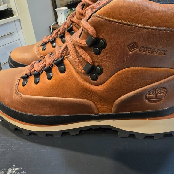 TIMBERLAND Euro Hiker Rust / Black Mid GORE-TEX Waterproof Boot MENS 9 Trail NEW - Picture 2 of 16